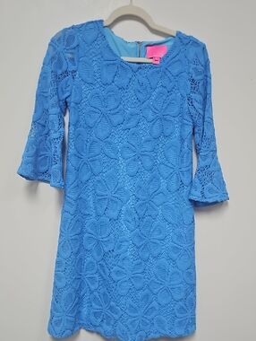 Lilly Pulitzer Blue Lace Shift Dress